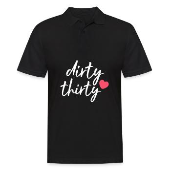 dirty thirty 1989 Jahrgang Geschenk - Männer Poloshirt - Schwarz - Vorne - Kai (181cm)