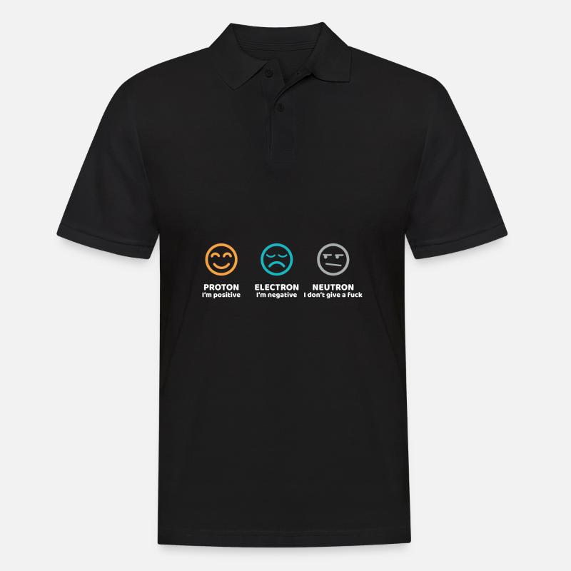 Cadeau Science Proton Electron Neutron - Polo Homme - noir