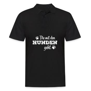 Die mit den Hunden geht Dog Geschenk - Männer Poloshirt - Schwarz - Vorne - Kai (181cm)