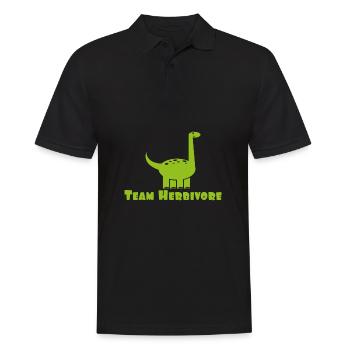 Team Herbivore Vegan Vegetarier Geschenk - Männer Poloshirt - Schwarz - Vorne - Kai (181cm)