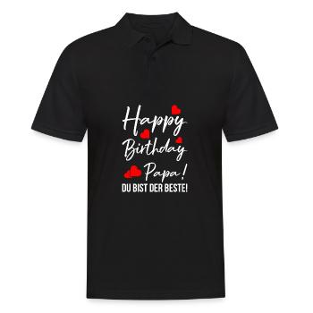 Joyeux anniversaire papa! Tu es la meilleure fête des pères - Polo Homme - noir - Devant - Kai (181cm)
