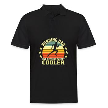 Courir papa comme un papa ordinaire mais plus cool - Polo Homme - noir - Devant - Kai (181cm)