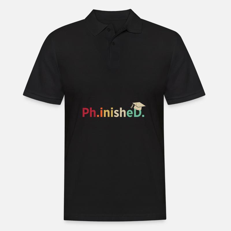 Phd Spruch Abschluss Geschenk Uni - Männer Poloshirt - Schwarz
