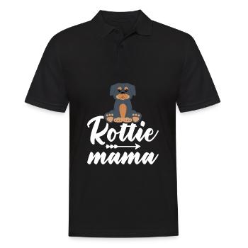 Womens Rottie Mom Dog Mama Rottweiler - Men's Polo Shirt - black - Front - Kai (181cm)