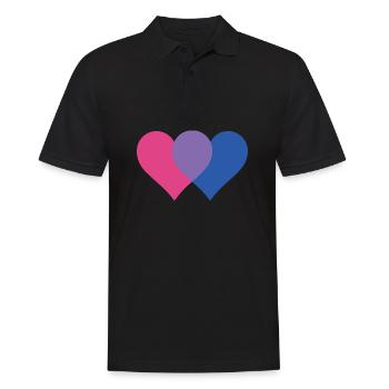 Rainbow Flag I LGBT I Bisexual Pride I Bisexual - Männer Poloshirt - Schwarz - Vorne - Kai (181cm)