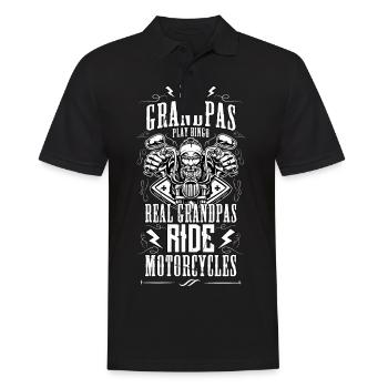 Some Grandpas Play Bingo Real Ride Motorcycle - Männer Poloshirt - Schwarz - Vorne - Kai (181cm)