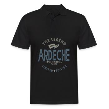 Made in ardèche cadeau ardéchois ardéchoise - Polo Homme - noir - Devant - Kai (181cm)