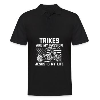 Trike Motorcycle | Triker Trikes Motorcycles Gift - Men's Polo Shirt - black - Front - Kai (181cm)