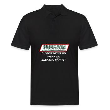 Hubraum - Du bist nicht Du wenn du elektro fährst - Männer Poloshirt - Schwarz - Vorne - Kai (181cm)
