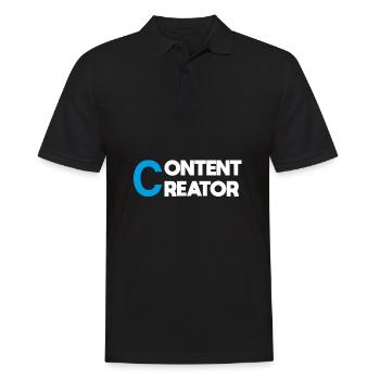 Content Creator - for all you creatives out there - Männer Poloshirt - Schwarz - Vorne - Kai (181cm)