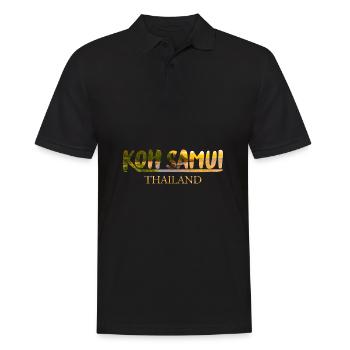 Koh Samui - Island Paradise - Vacances - Plongée - Polo Homme - noir - Devant - Kai (181cm)