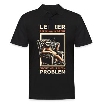 Lehrer im Ruhestand nicht mehr mein Problem - Männer Poloshirt - Schwarz - Vorne - Kai (181cm)