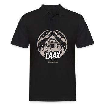Apres Ski T Shirt Design Laax Schweiz Skigebiet - Männer Poloshirt - Schwarz - Vorne - Kai (181cm)