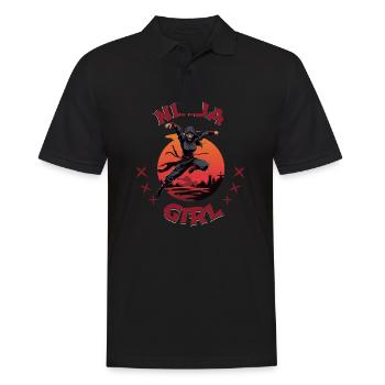 Charming Ninja Fighter I Ninja Girl I Ninja - Männer Poloshirt - Schwarz - Vorne - Kai (181cm)