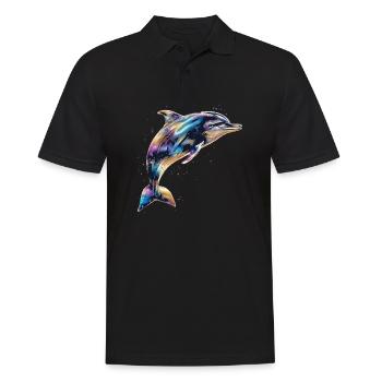 Beau dauphin pour les fans de vie marine, vacances - Polo Homme - noir - Devant - Kai (181cm)