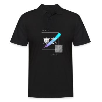Japon Tokyo, cadeau, voyage, vacances - Polo Homme - noir - Devant - Kai (181cm)