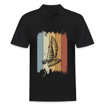 Catamaran - Men's Polo Shirt - black - Front - Kai (181cm)