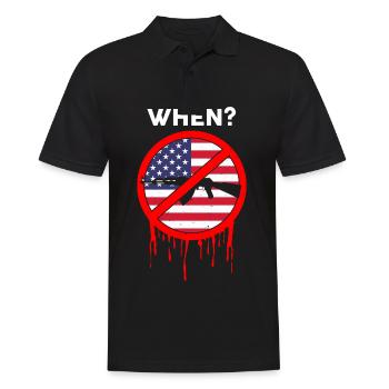 When? Waffen Regulierung Gesetze USA - Männer Poloshirt - Schwarz - Vorne - Kai (181cm)