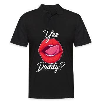 Yes Daddy? Sexy BDSM und Bondage Geschenk für - Männer Poloshirt - Schwarz - Vorne - Kai (181cm)
