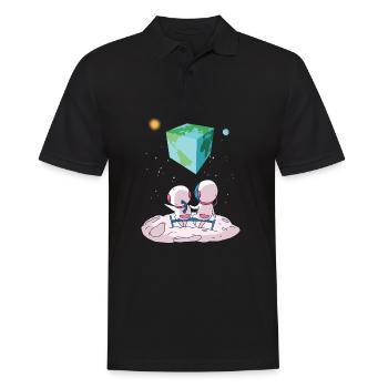 The earth is a cube - Men's Polo Shirt - black - Front - Kai (181cm)