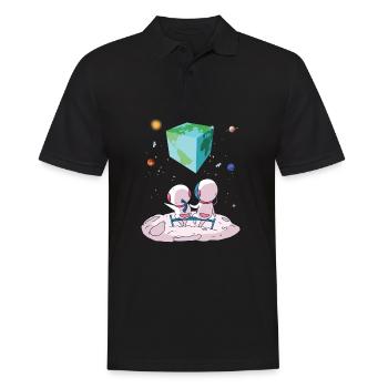 The earth is a cube - Men's Polo Shirt - black - Front - Kai (181cm)