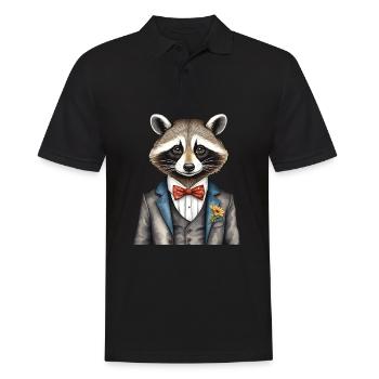 Gentleman raton laveur - Polo Homme - noir - Devant - Kai (181cm)