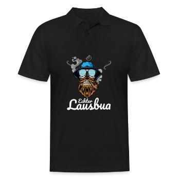 Lausbua Lederhosen - Männer Poloshirt - Schwarz - Vorne - Kai (181cm)