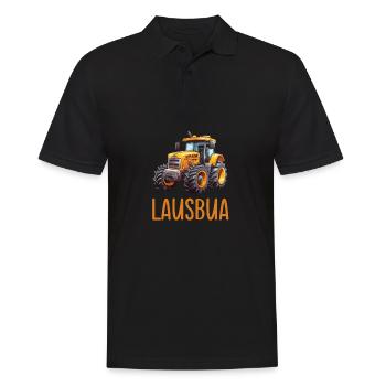 Lausbua Traktor Bayerischer Dialekt Herren - Männer Poloshirt - Schwarz - Vorne - Kai (181cm)
