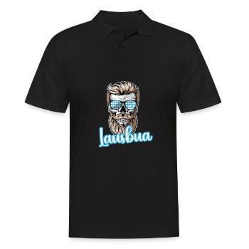 Lausbua Lausbub Lederhosen Trachten - Männer Poloshirt - Schwarz - Vorne - Kai (181cm)