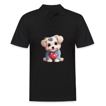 Yorkie Yorkshire Terrier Hundeliebhaber - Männer Poloshirt - Schwarz - Vorne - Kai (181cm)
