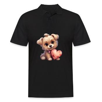 Yorkie Yorkshire Terrier Hundeliebhaber - Männer Poloshirt - Schwarz - Vorne - Kai (181cm)