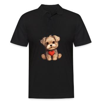 Yorkie Yorkshire Terrier Hundeliebhaber - Männer Poloshirt - Schwarz - Vorne - Kai (181cm)