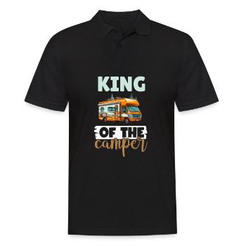 Camping Lover Outdoor RV Camper - Männer Poloshirt - Schwarz - Vorne - Kai (181cm)