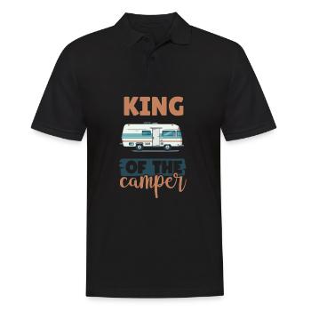 Camping Lover Outdoor RV Camper - Männer Poloshirt - Schwarz - Vorne - Kai (181cm)