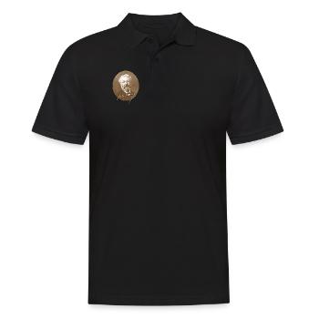 Science Fiction - Visionary Jules Verne Portrait 2 - Men's Polo Shirt - black - Front - Kai (181cm)