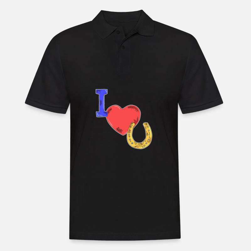 Pferde Geschenkidee - Männer Poloshirt - Schwarz