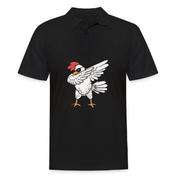 DAB CHICKEN CHICKEN DABBING CHICKEN - Men's Polo Shirt - black - Front - Kai (181cm)