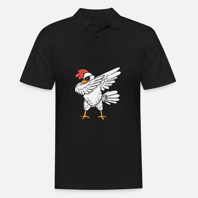 POULET DAB POULET POULET DABBING - Polo Homme - noir