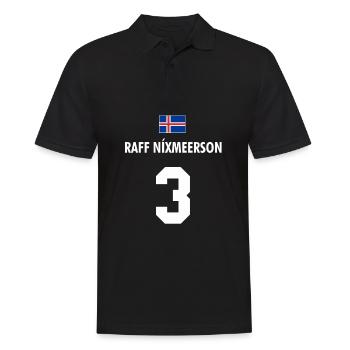 raff nixmerson Weltmeisterschaft Fahne Far - Männer Poloshirt - Schwarz - Vorne - Kai (181cm)