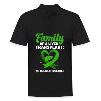 Organspende Leber | Organspender Transplantation - Männer Poloshirt - Schwarz - Vorne - Kai (181cm)