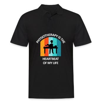 Physiotherapist Humorous Gift Saying Funny - Men's Polo Shirt - black - Front - Kai (181cm)