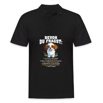 Bevor Du Fragst Das Ist Mein Hund - Männer Poloshirt - Schwarz - Vorne - Kai (181cm)