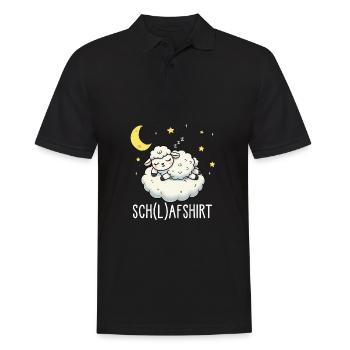 Schaf Schlafshirt Pyjama Shirt für Gute Nacht - Männer Poloshirt - Schwarz - Vorne - Kai (181cm)