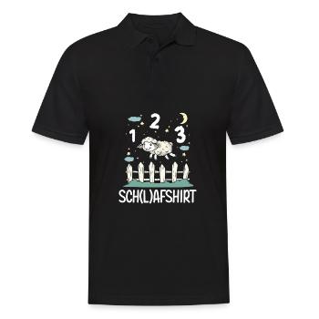 Niedliches Schaf Schlafshirt Pyjama Shirt - Männer Poloshirt - Schwarz - Vorne - Kai (181cm)