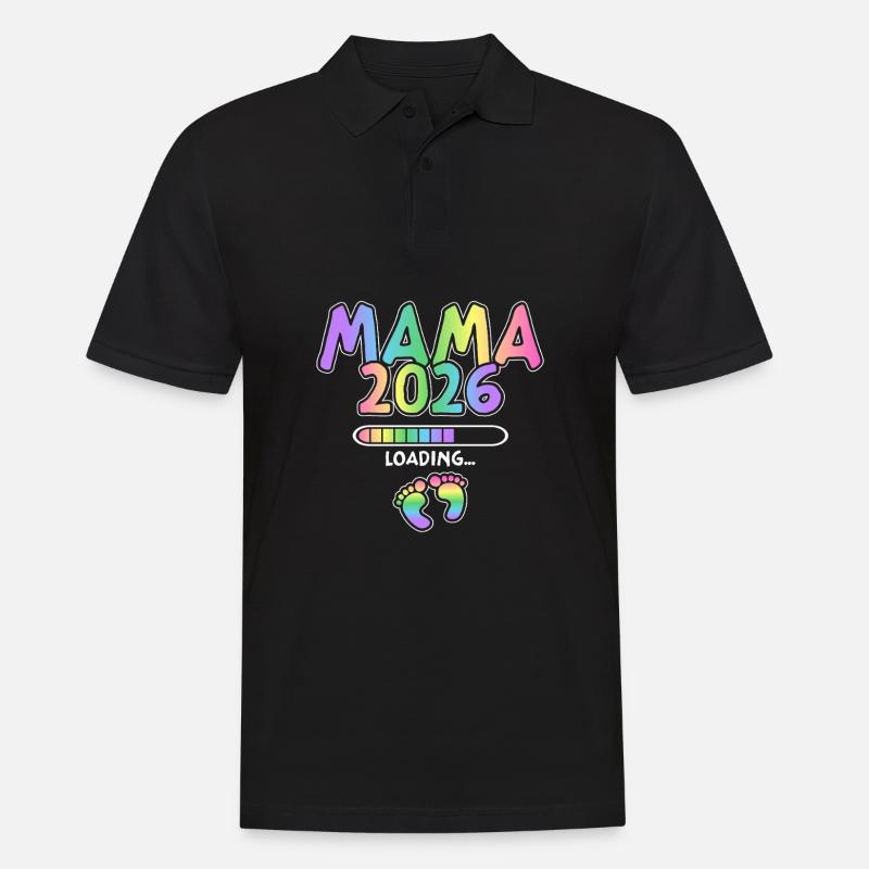 Mama 2026 Loading - Männer Poloshirt - Schwarz