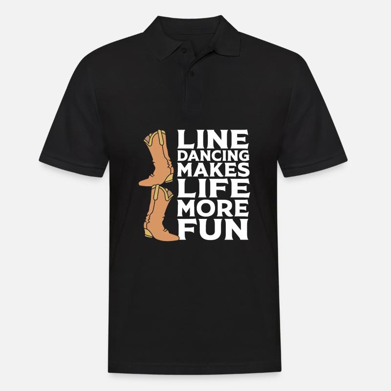 Linedance - Männer Poloshirt - Schwarz