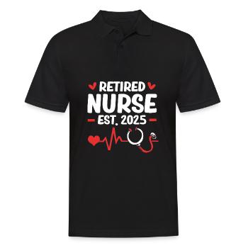 Retirement 2025 Pensioner Pension Pensioner - Men's Polo Shirt - black - Front - Kai (181cm)