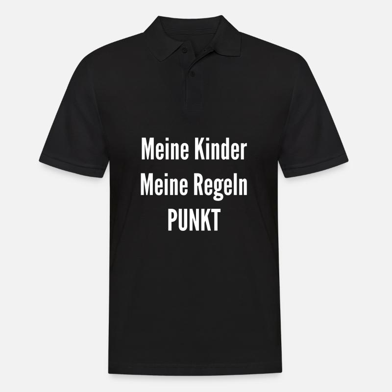 My Kids My Rules POINT - Men's Polo Shirt - black