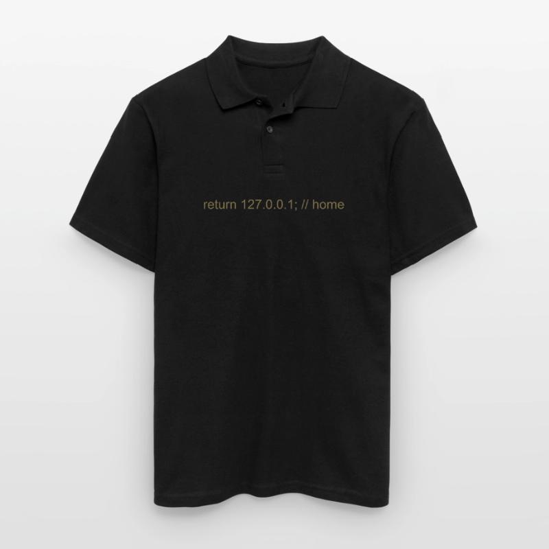 Programmierer Nerd IT Witz Developer Zuhause Männer Poloshirt