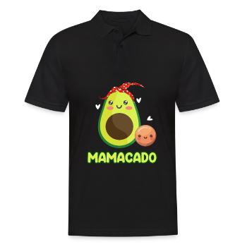 Mamacado Avocado Red Bandana Tochter Sohn - Männer Poloshirt - Schwarz - Vorne - Kai (181cm)